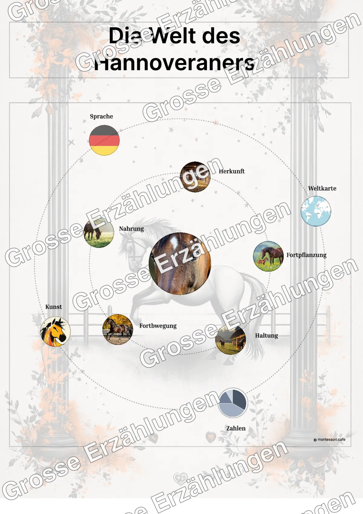 Der Hannoveraner - Lernkarten - Beispielseite 3 von 5 mit Kommen des Lebens Inhalten