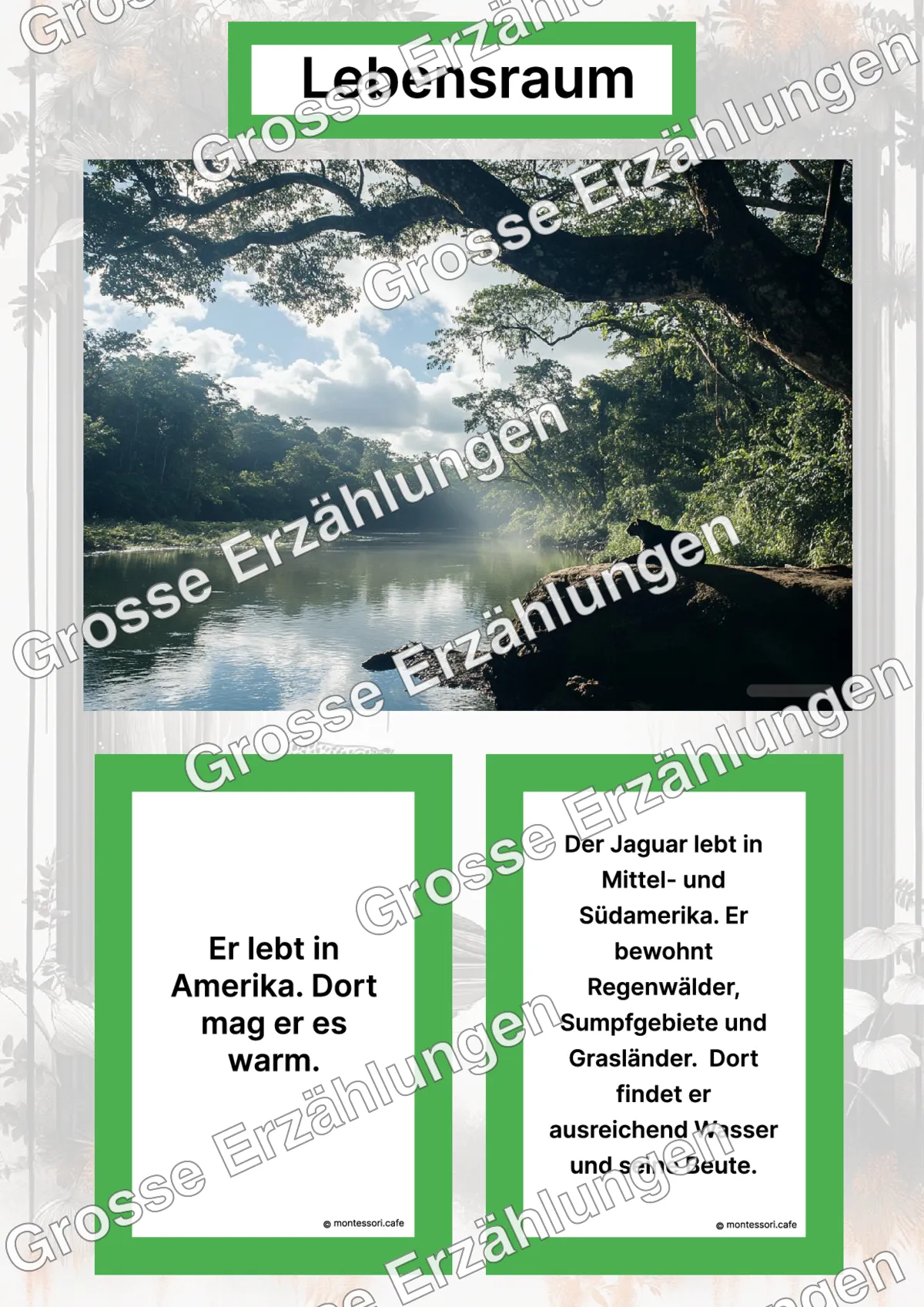 Der Jaguar - Lernkarten - Letzte Vorschauseite des PDF-Downloads