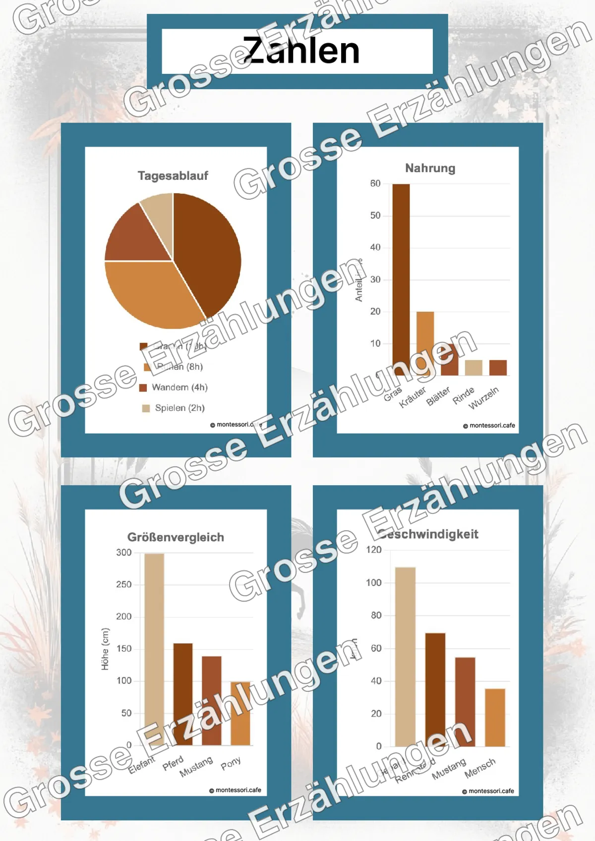 Der Mustang - Lernkarten - Beispielseite 4 von 5 mit Kommen des Lebens Inhalten
